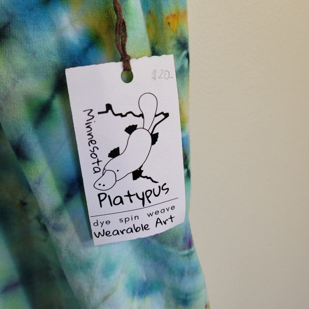 Custom Unisex Blue, Purple, & Green Tie-Dye T-Shirt - Picture 3 of 7